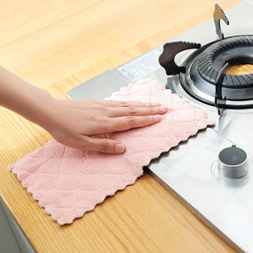 12 Pack Coral Velvet Kitchen Dish Towels Y21159