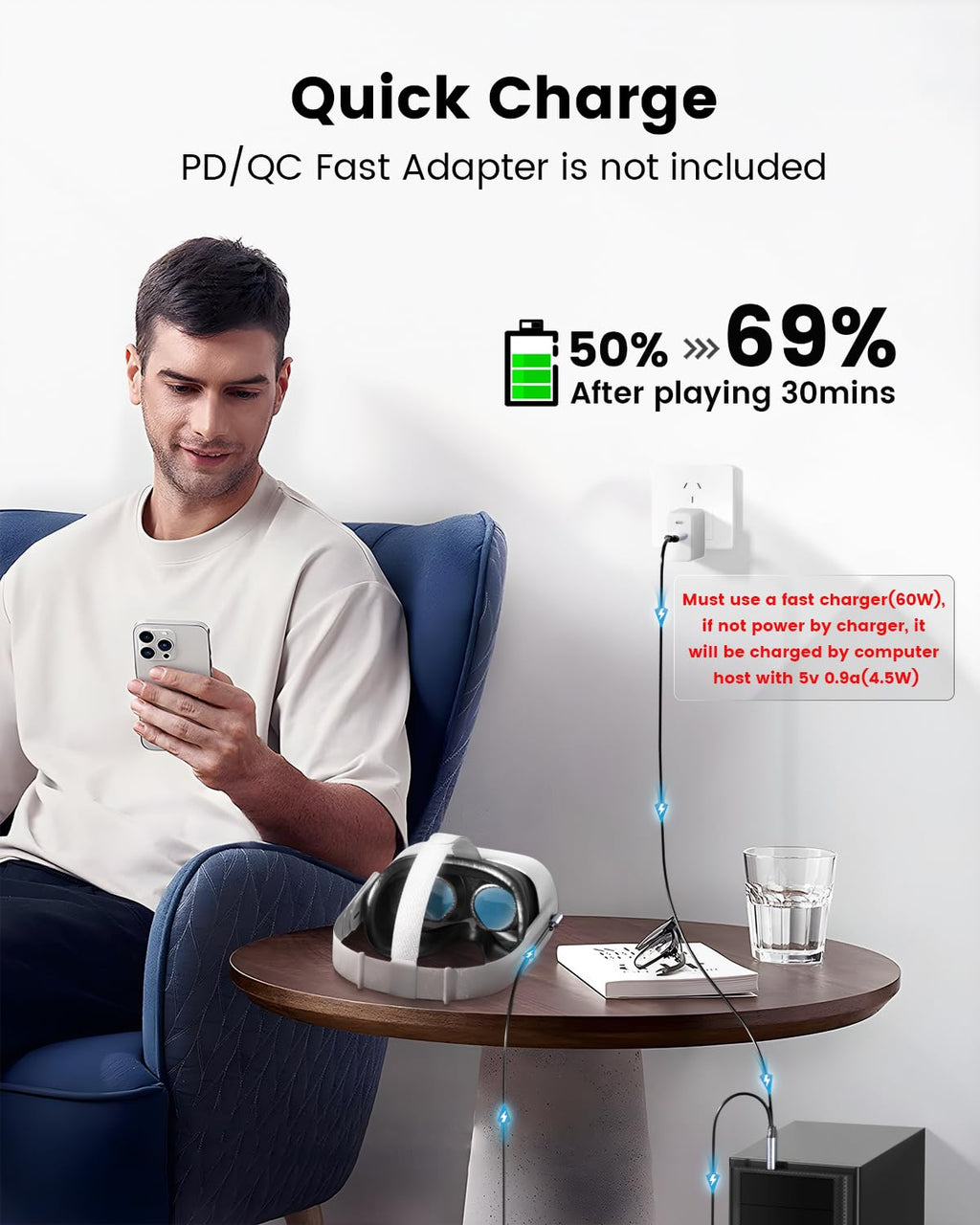 16FT USB 3.0 to USB-C VR Cable X177779