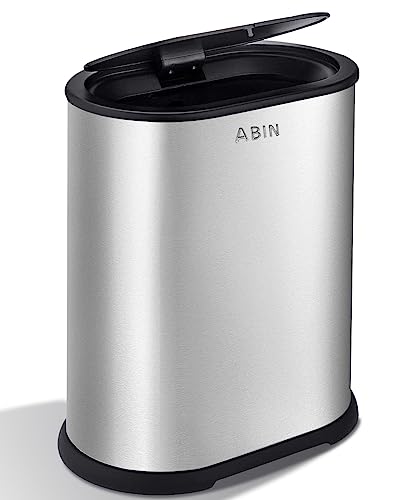2.1 Gallon Stainless Steel Slim Trash Can with Press Top Lid G517