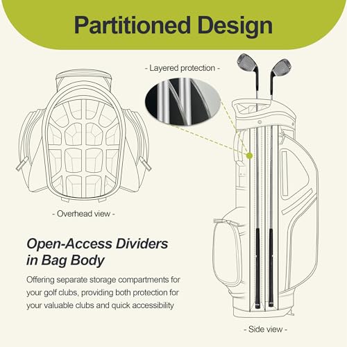 14 Way Golf Stand Bag with 10 Pockets W256261