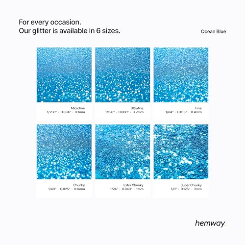 Fluorescent Blue Extra Chunky Metallic Crystal Flake Glitter 100g Z430713