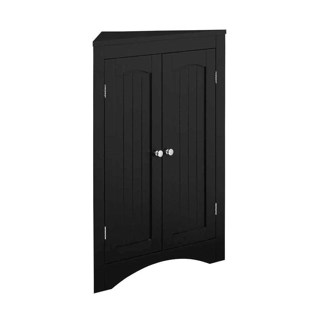 Free Standing Corner Storage Cabinet with Doors and Shelves Q901017