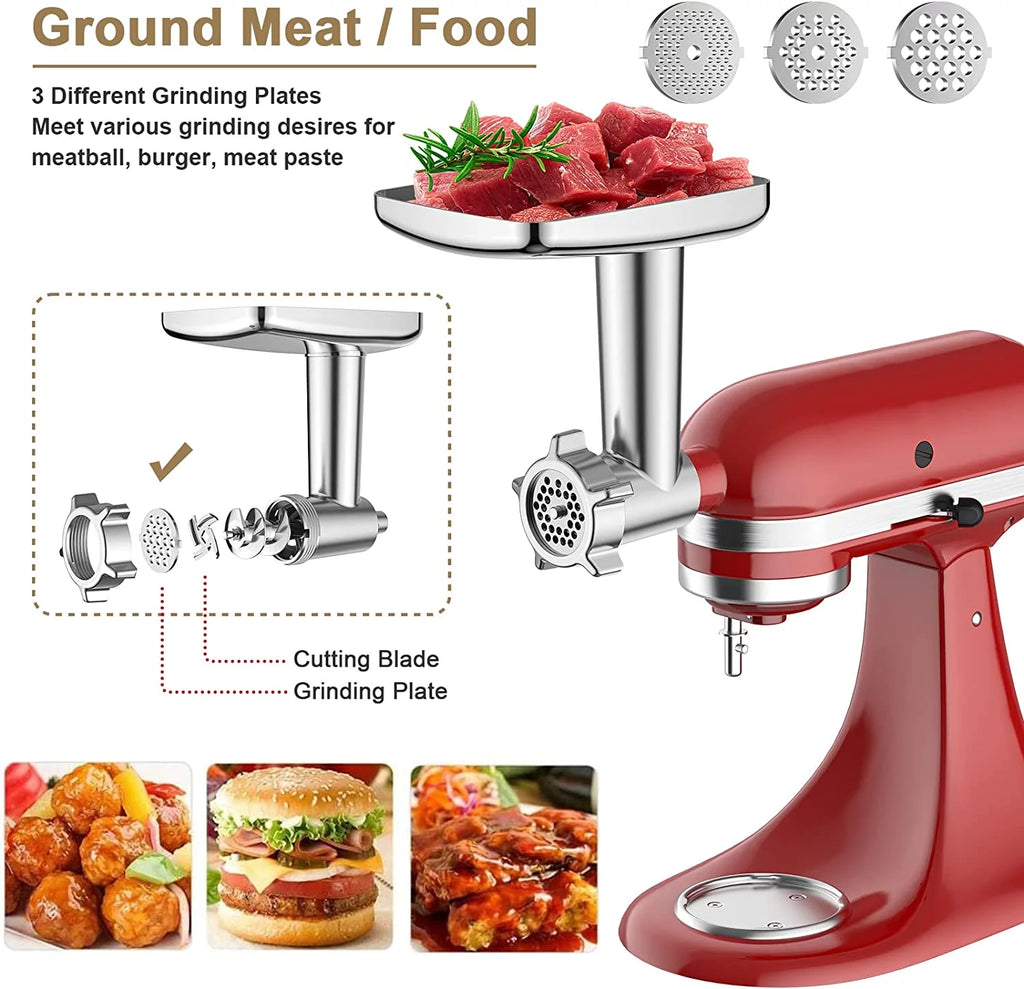 Meat Grinder & Slicer Shredder Attachments for Stand Mixers O28114