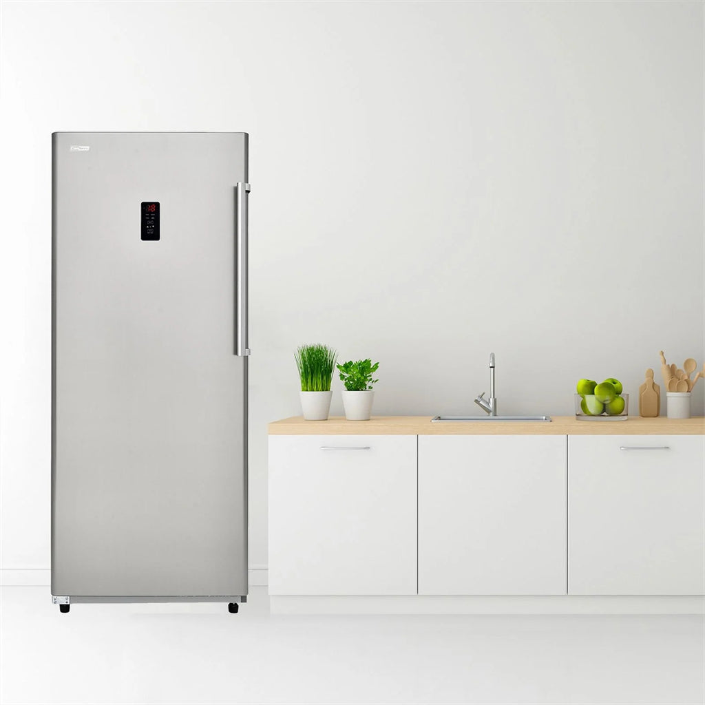 17 cu. ft Convertible Upright Freezer/Refrigerator in Stainless I82924
