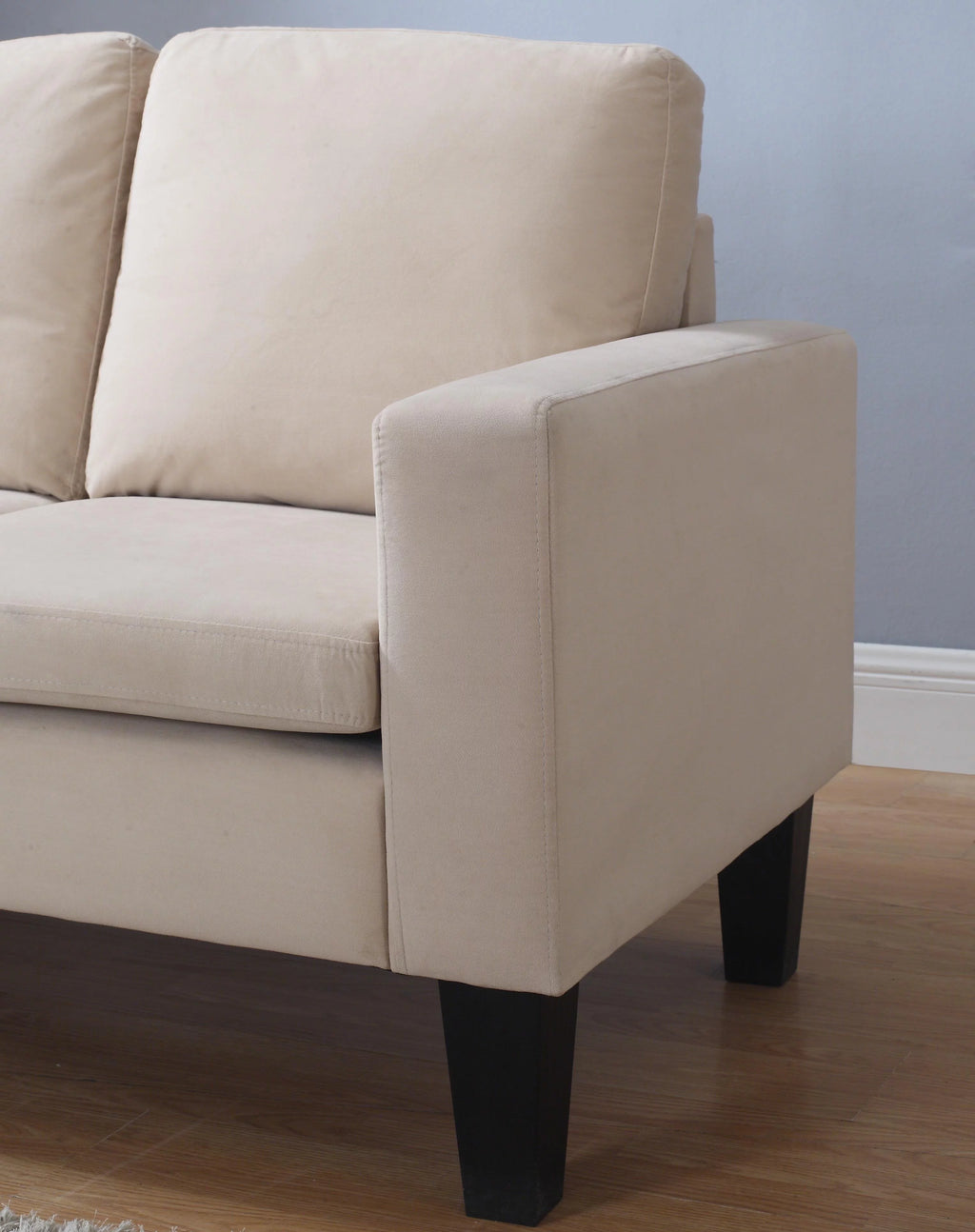 Beige Microfiber Loveseat K851