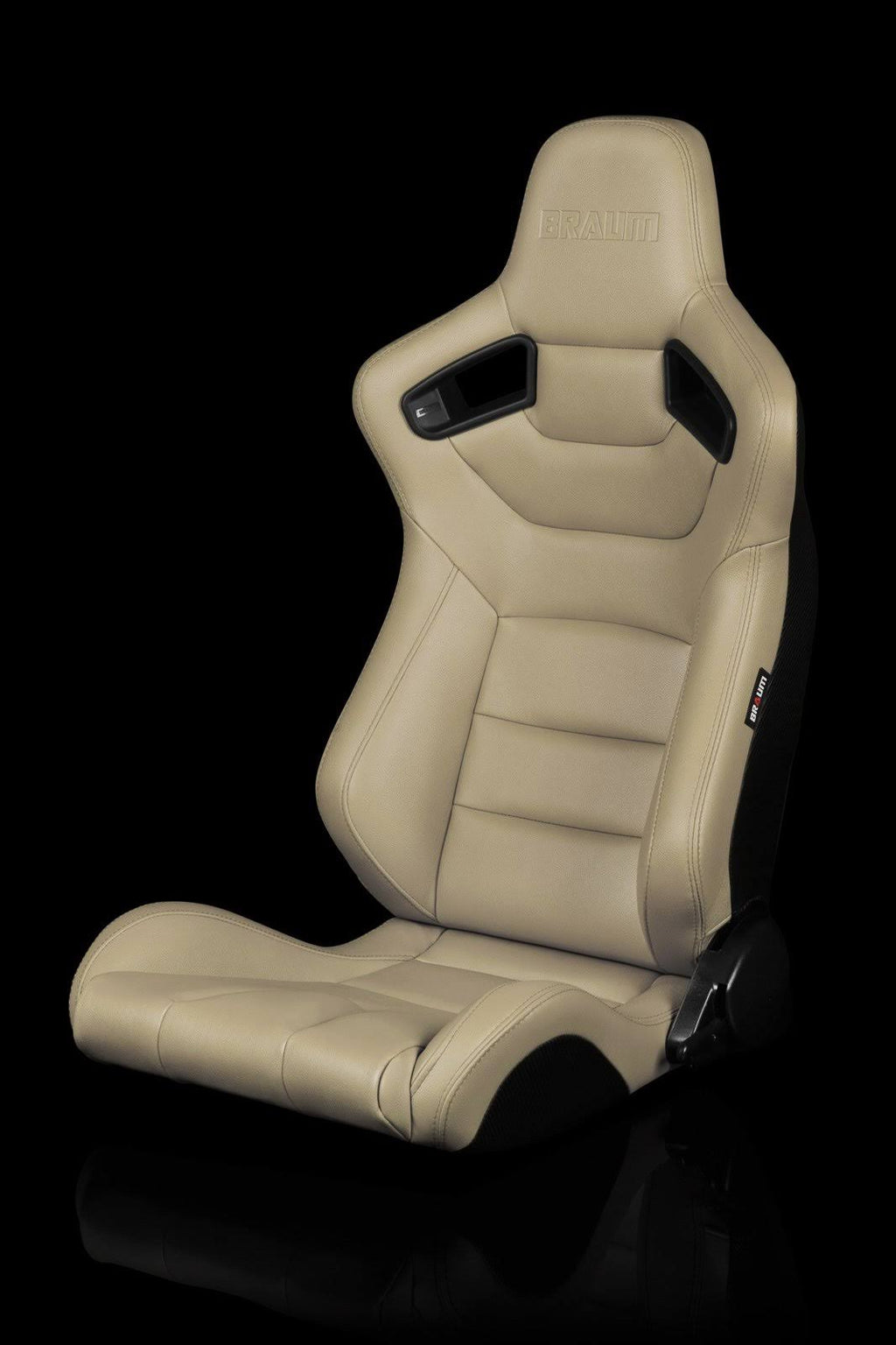 Beige Leatherette Racing Seats Pair M740842
