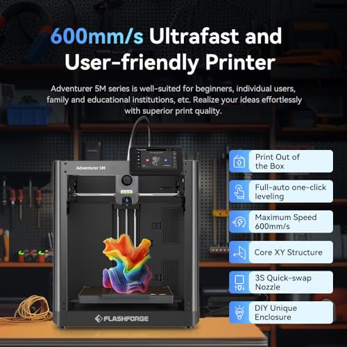 3D Printer with Auto Leveling, 600mm/s High-Speed, 280℃ Quick-Detach Nozzle, CoreXY Structure I669842