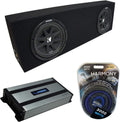 Dual 12 Loaded Sub Box Bundle with Amp & Install Kit E282489