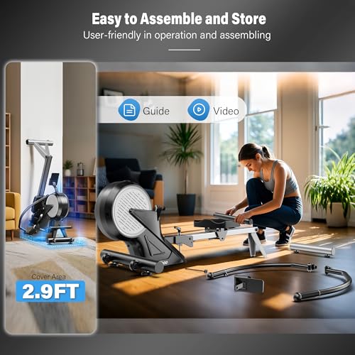 Dual Wind & Magnetic Resistance Foldable Rowing Machine G754