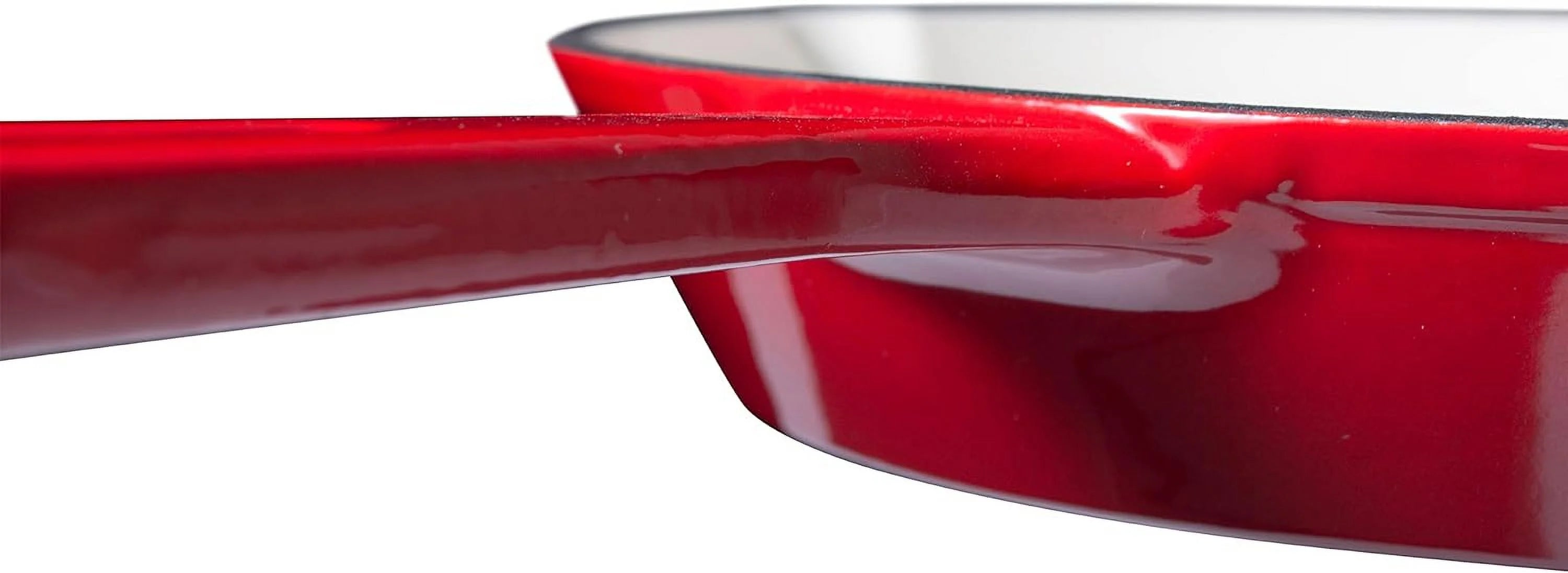 Red Enameled Cast Iron 10" Skillet E56213