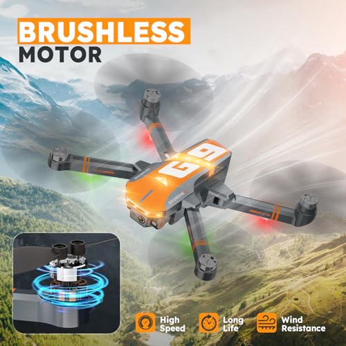 Dark Gray 4K Camera Drone with Brushless Motor, Follow Me Mode, Auto Return, Foldable RC Quadcopter B7067