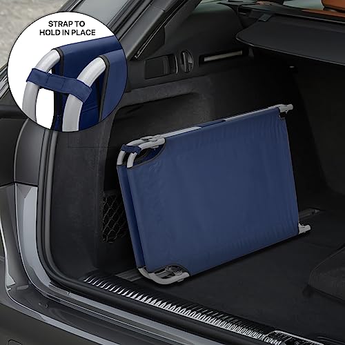 Navy Blue Folding Camping Cot with Storage Bag P5760
