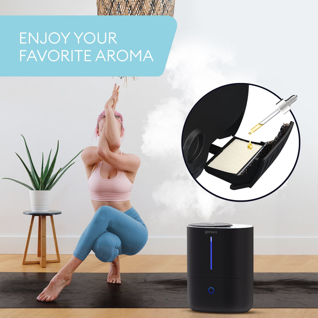 White Ultrasonic Cool Mist Humidifier & Diffuser P1522