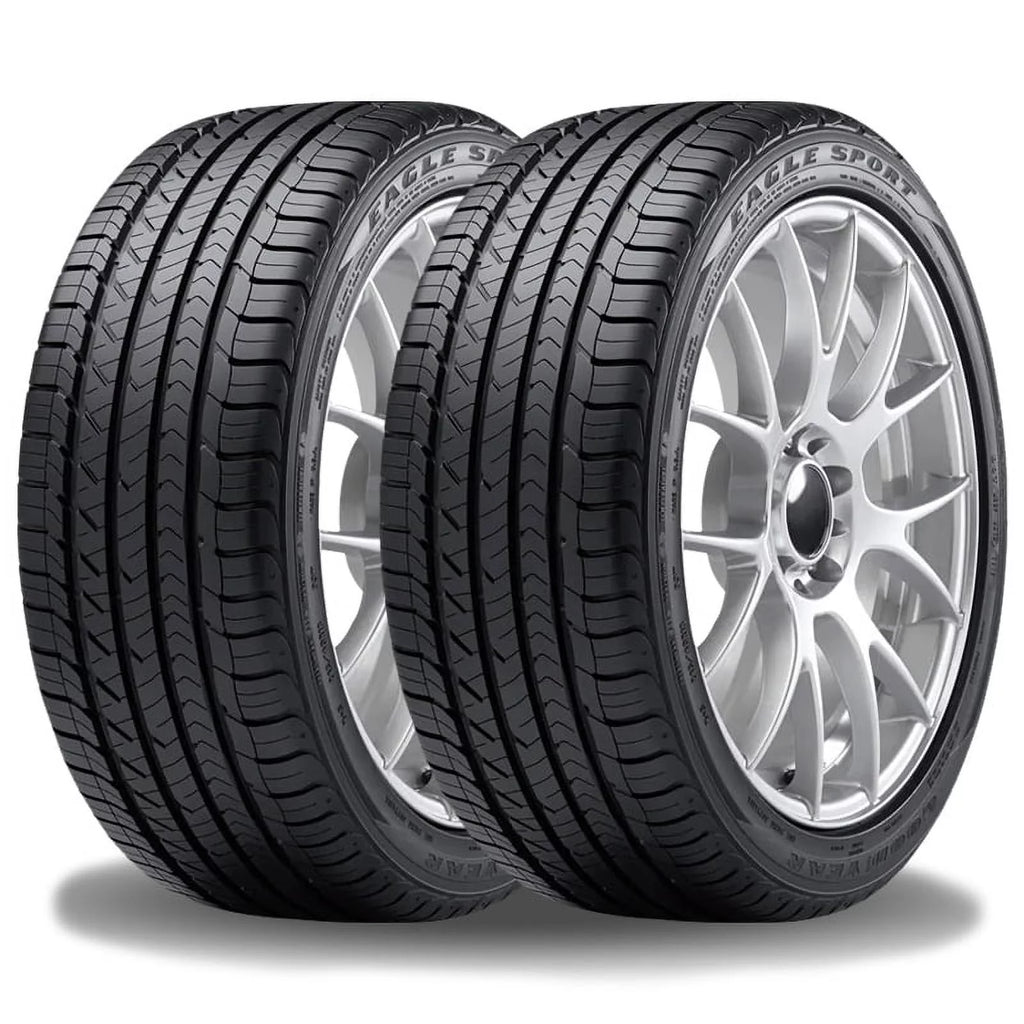 Pair of 2 Goodyear Eagle Sport All Season 225/60R18 100V Performance 50K Mile M+S Tires D52665