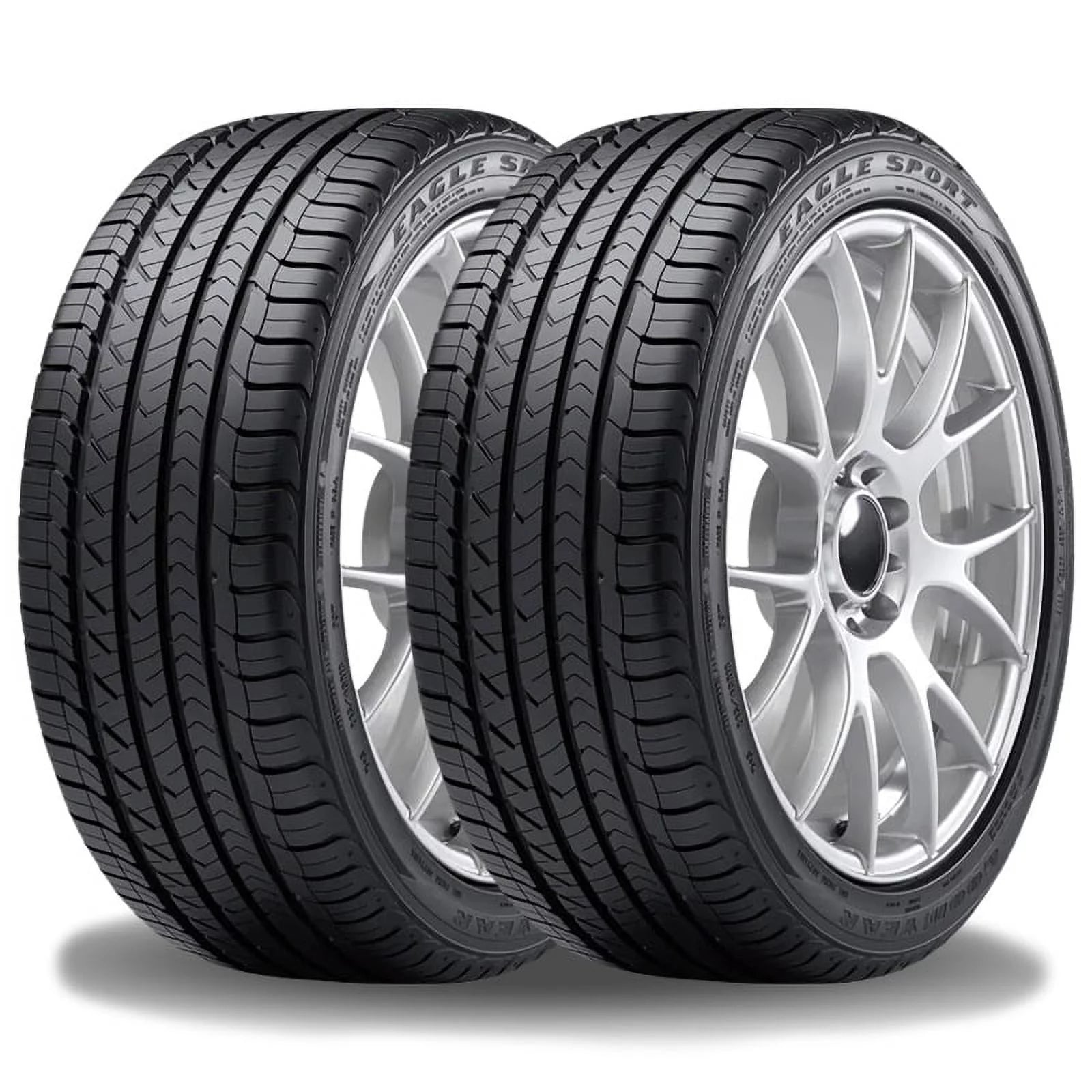 Pair of 2 Goodyear Eagle Sport All Season 225/60R18 100V Performance 50K Mile M+S Tires D52665