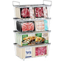 4 Pack Stackable Small Freezer Organizer Bins, White B599