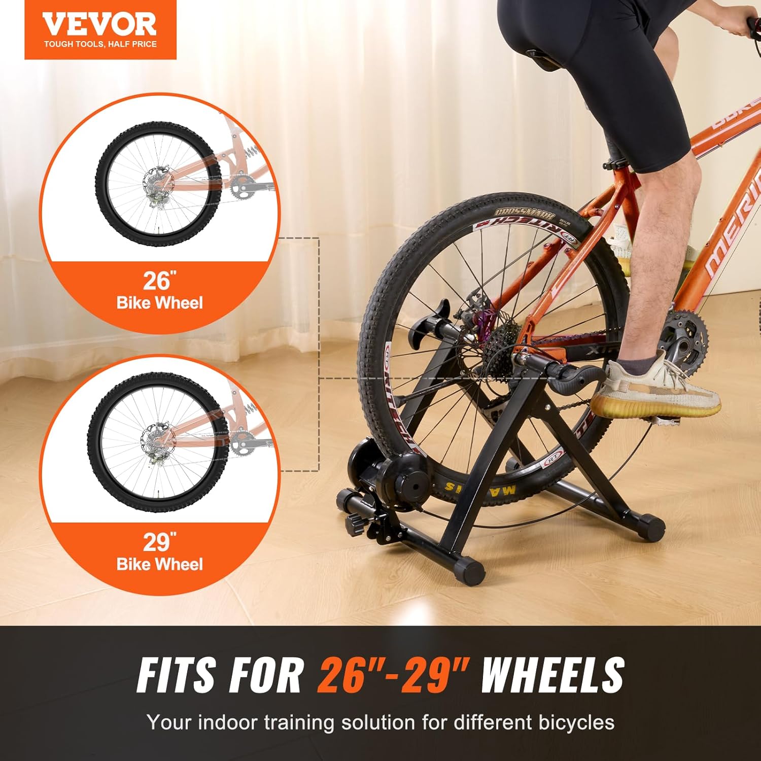 Magnetic Bike Trainer Stand for 26"-29" Wheels with 8 Resistance Settings F9170