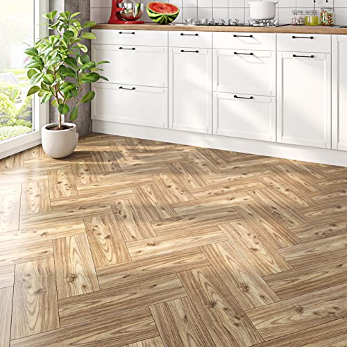 16-Tiles 6X36 Vinyl Flooring Peel and Stick Floor Tile Natural Wood Look Planks Waterproof Vinyl Plank Flooring J178493