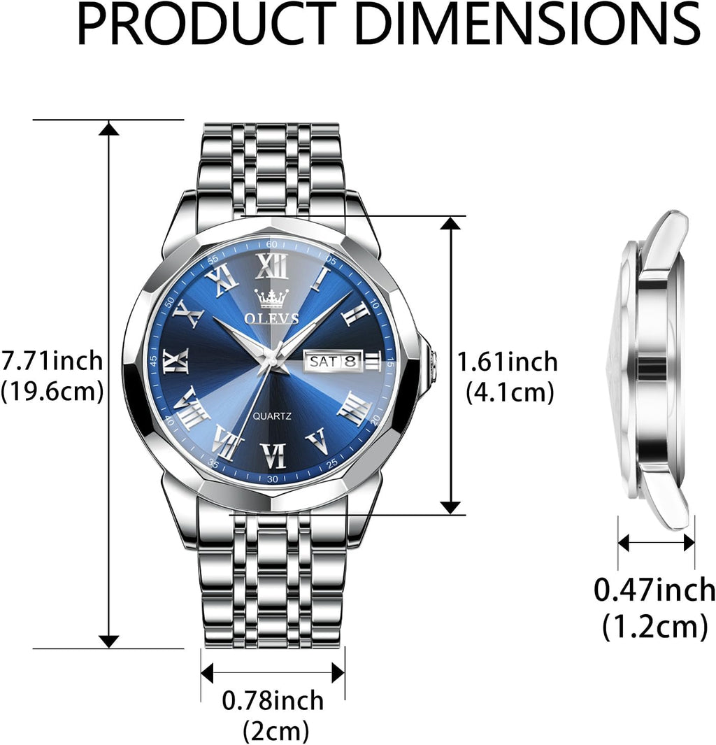 Stainless Steel Quartz Men Watch with Date C2012