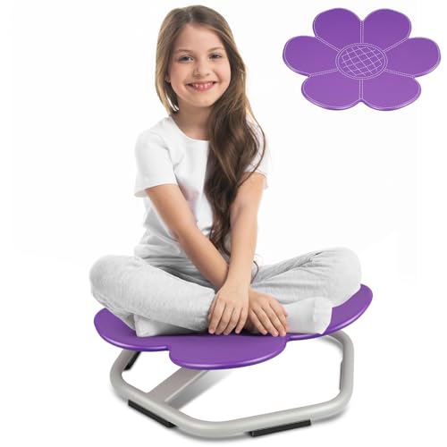 Orange Swivel Chair with Non-Slip Metal Base U9783