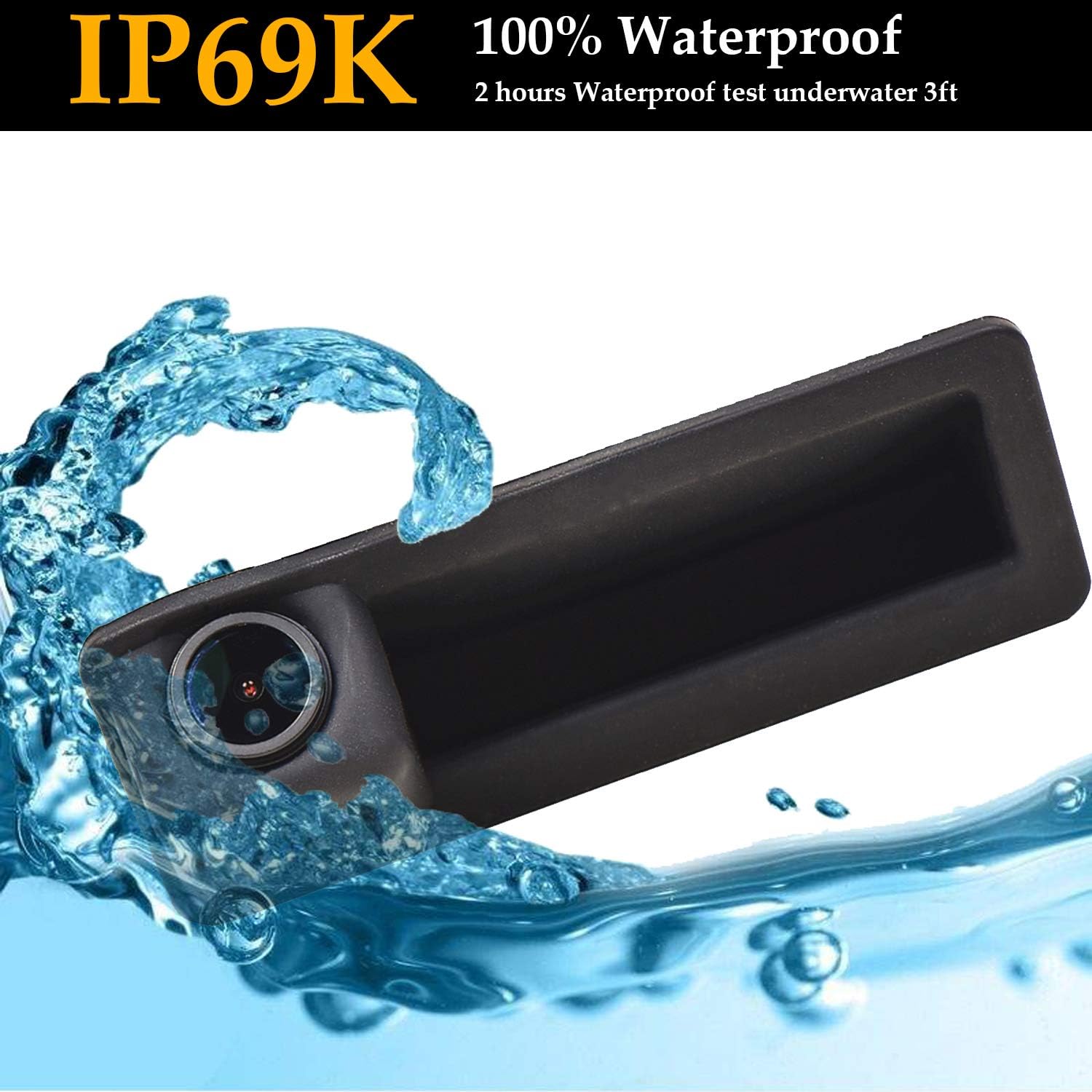 Rear Reversing Backup Camera License Plate Camera Night Vision IP68 Waterproof W824