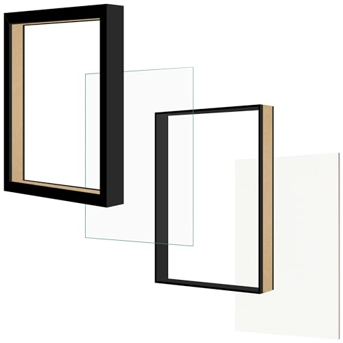 Black Shadow Box Frame 11x14 with Real Glass J89523