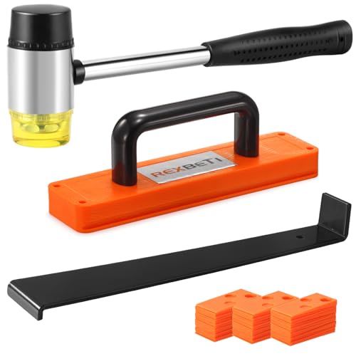 44-Piece Laminate Wood Flooring Installation Kit with Tapping Block, Pull Bar, Mallet, Contour Gauge and 40 Spacers T5527