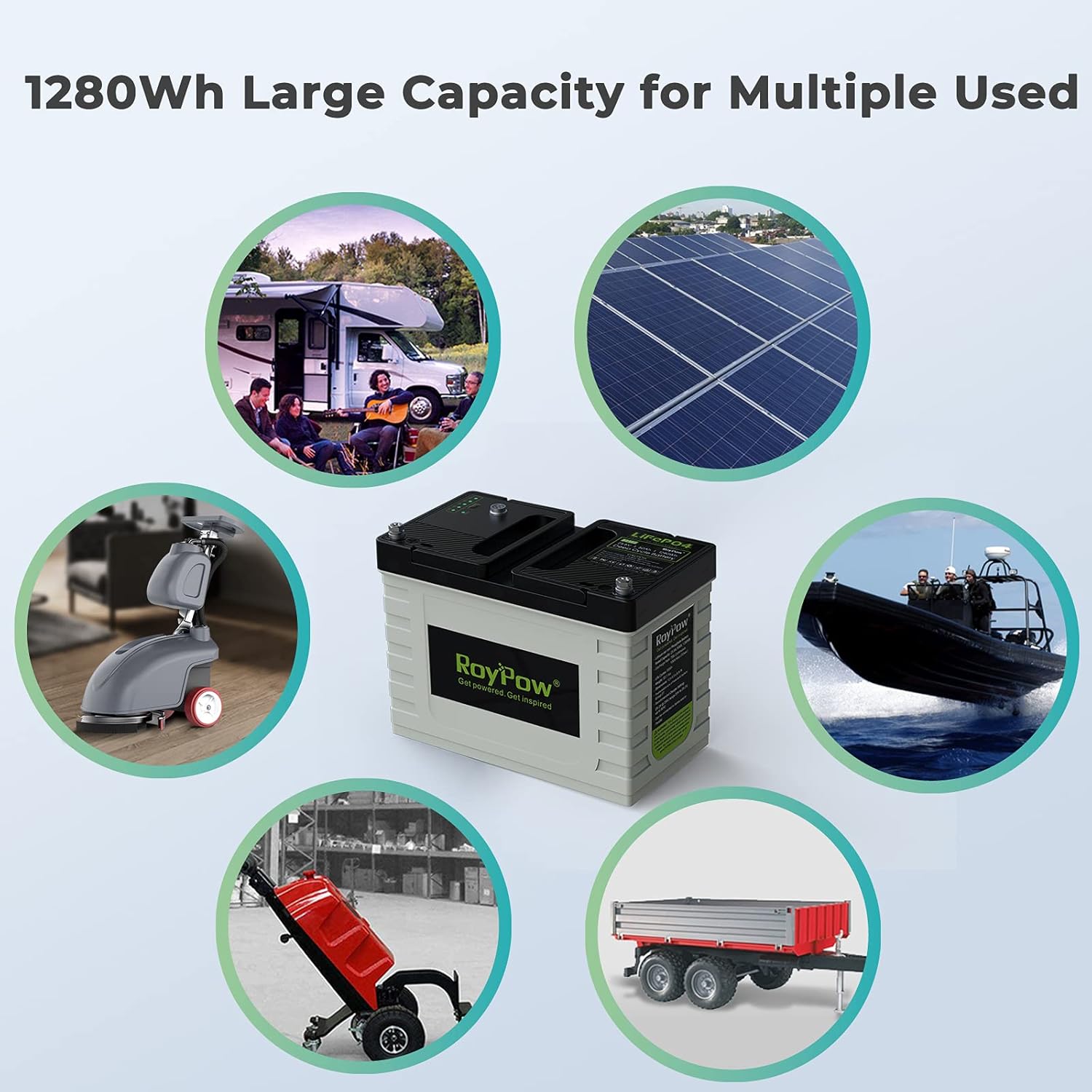 24V 50Ah Lithium Iron Phosphate Rechargeable LiFePO4 Battery Pack O507744