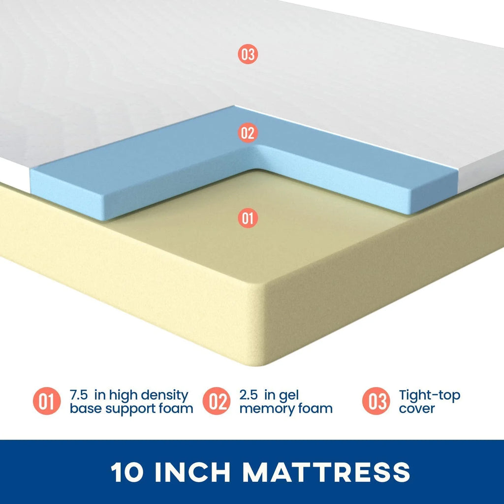 Twin 6 Inch Gel Memory Foam Mattress L254