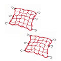 2 Pcs 15 inch Heavy-Duty Elastic Motorcycle Cargo Net with 6 Adjustable Hooks R5173