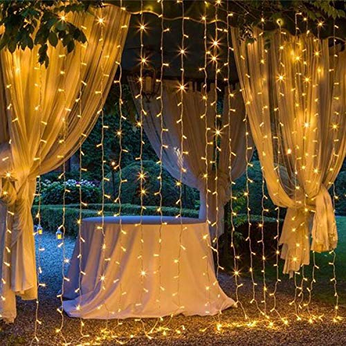 300 LED Curtain String Light, Warm White X677