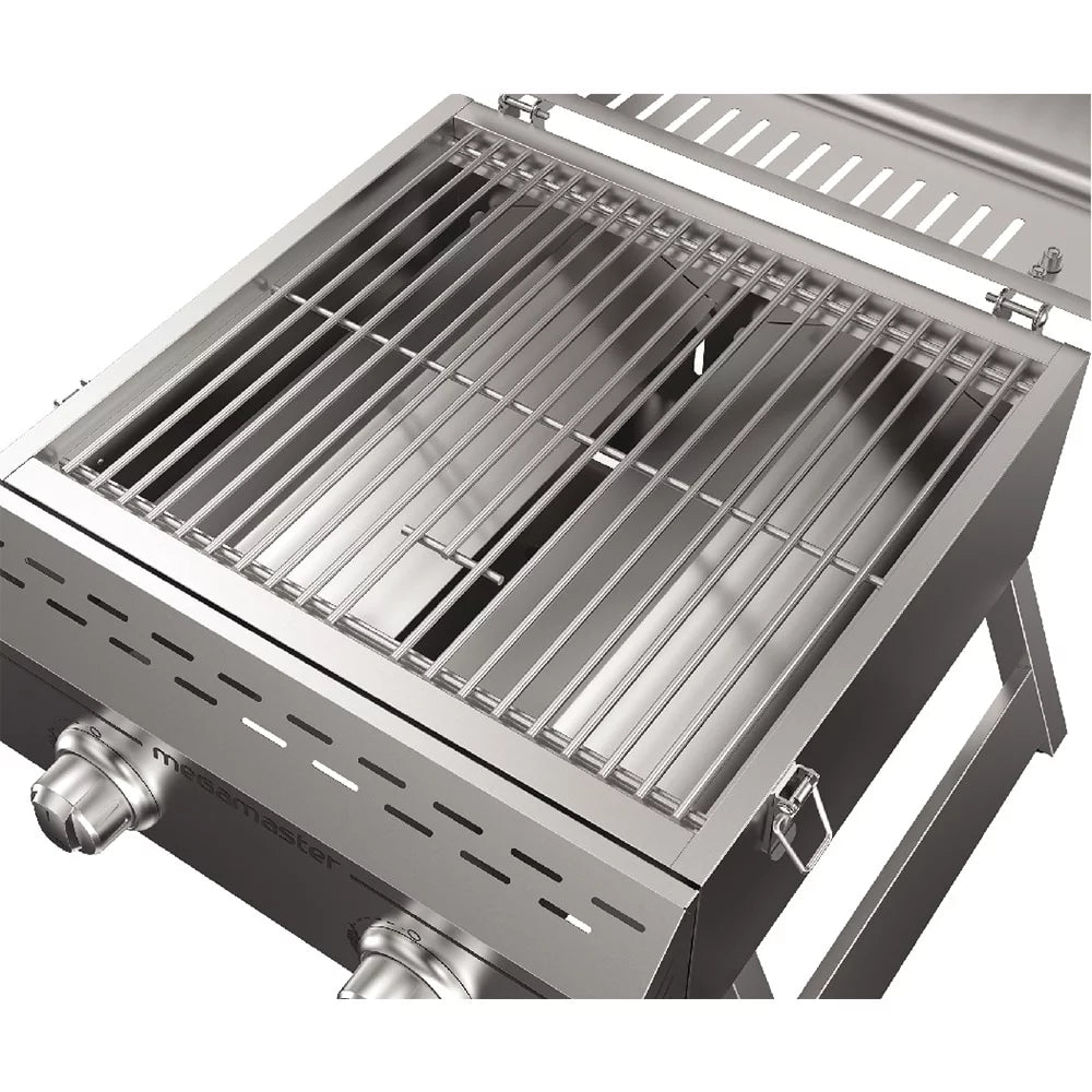 Stainless Steel 2-Burner Flat Top Propane Gas Grill N438