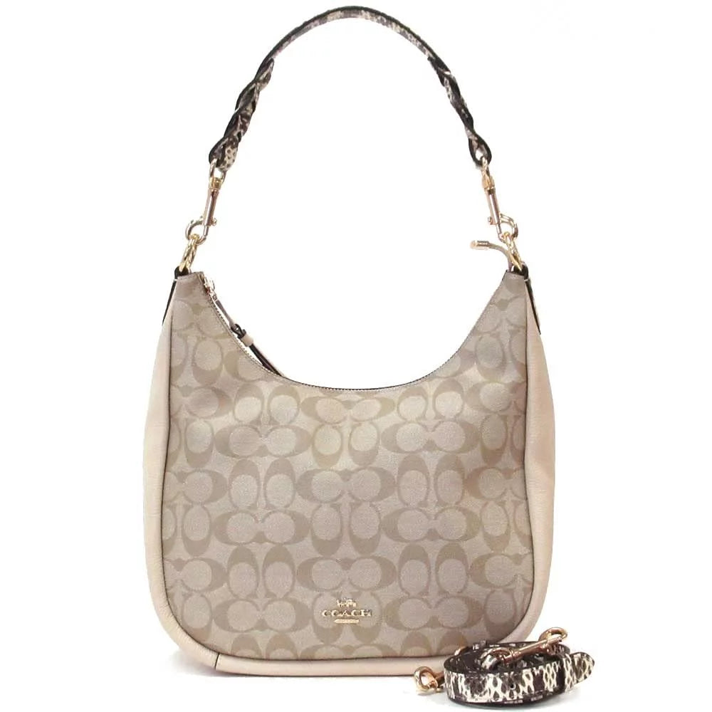 Signature Canvas Hobo Bag F3234