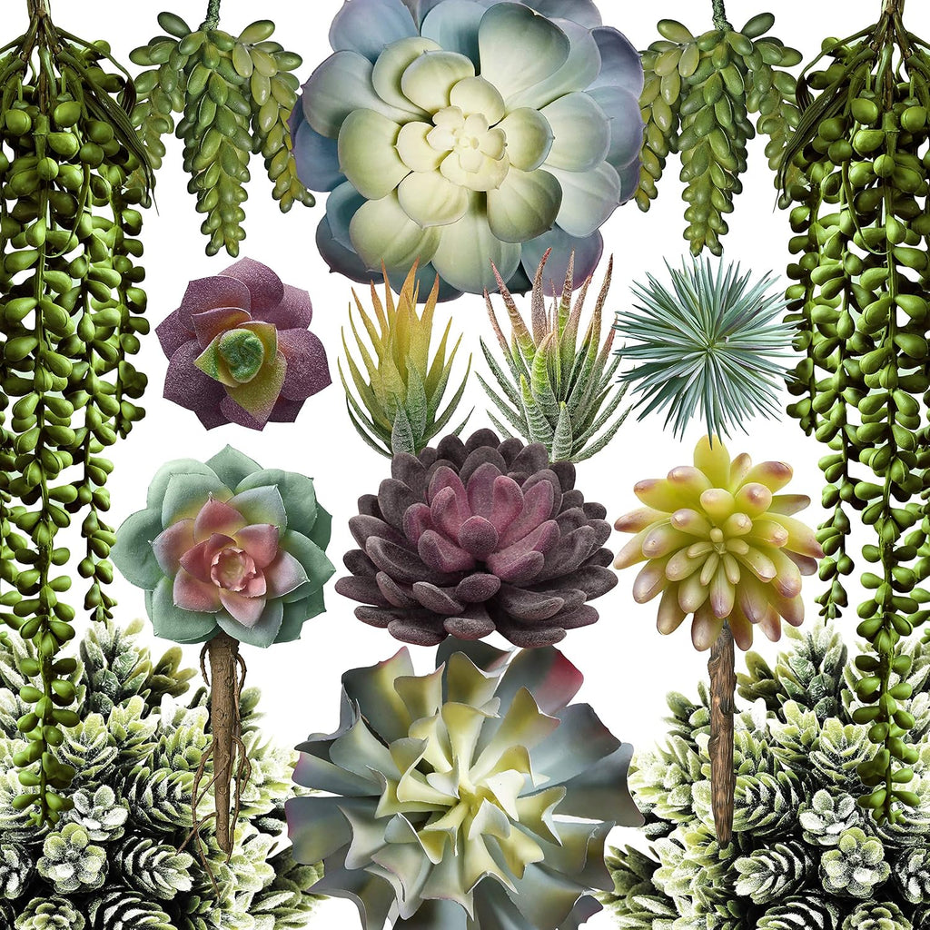 15 Pack Artificial Succulent Plants G290567
