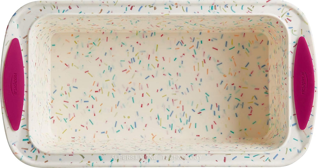 White Confetti Silicone Loaf Pan B896924