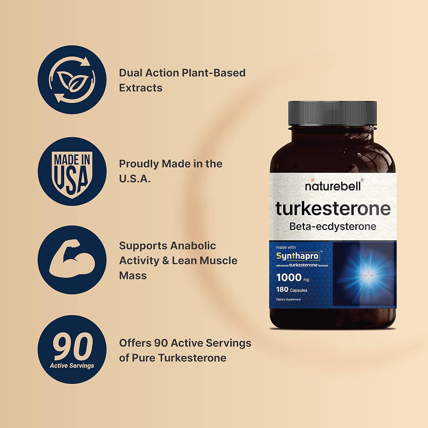 Turkesterone Supplement 500mg 180 Capsules V69400