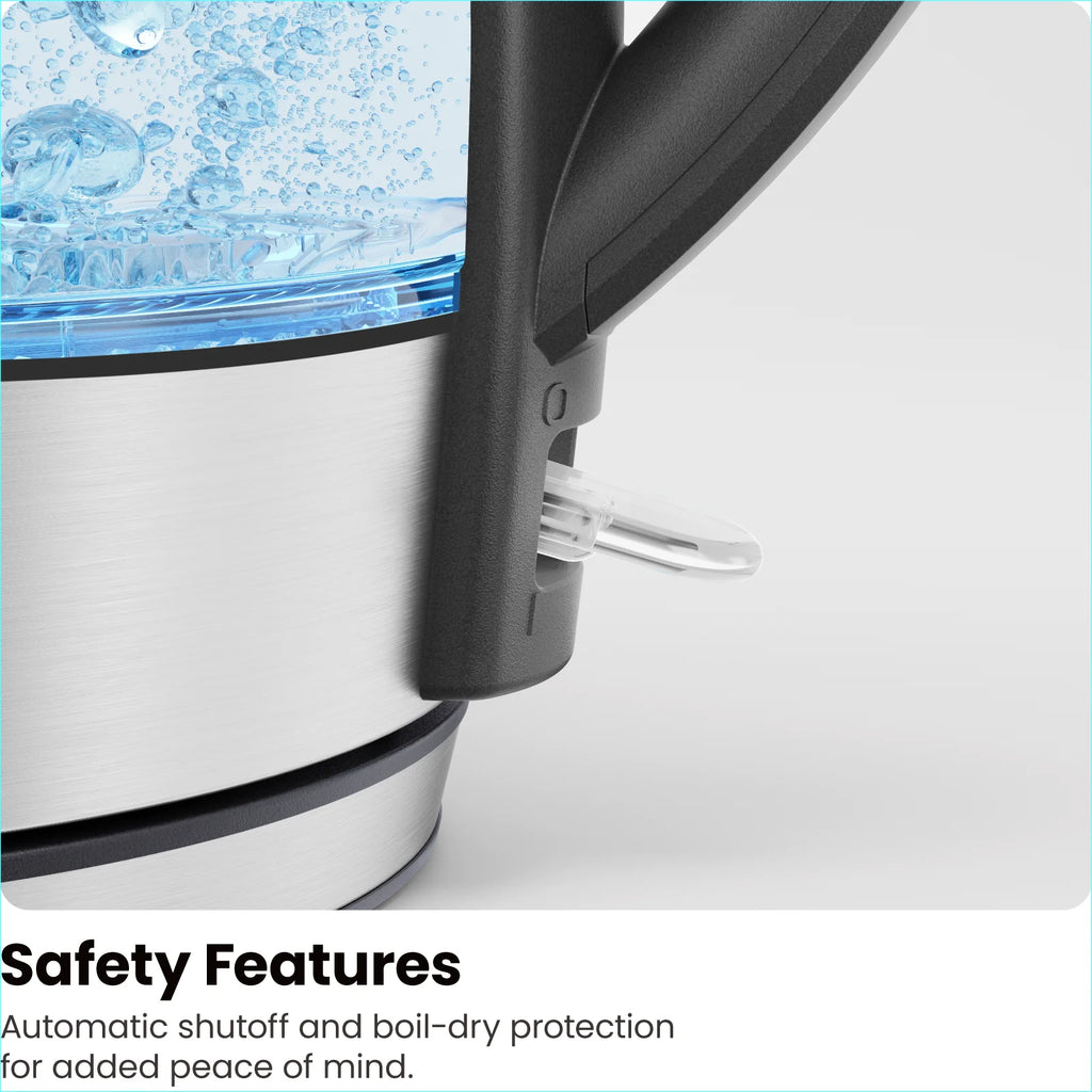 1.8L Electric Glass Kettle with Removable Tea Infuser K218