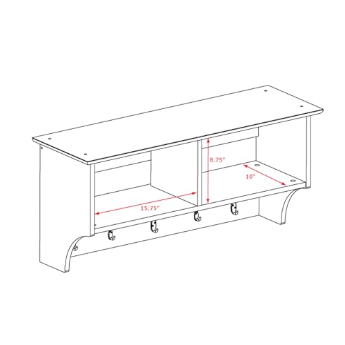 White Hanging Entryway Shelf O34296