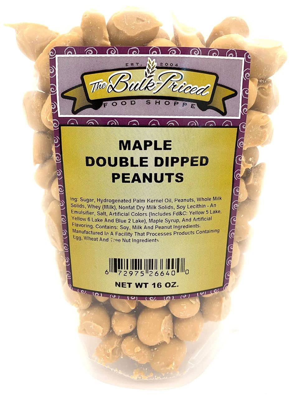 Maple Double Dipped Peanuts, 1 lb. Resealable Zip Lock Stand Up Bag J51818