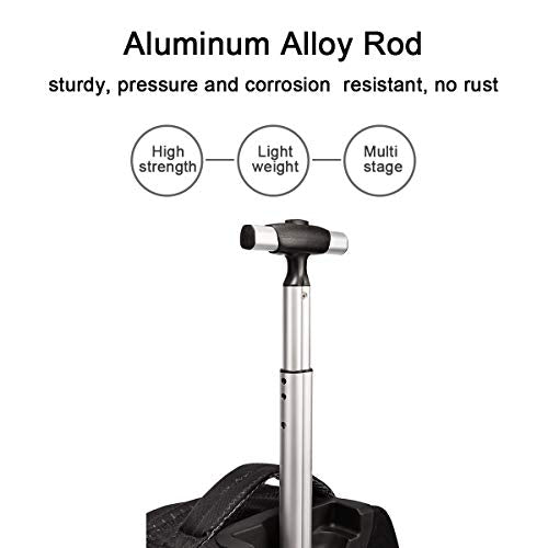 Black Wheeled Rolling Backpack Small Suitcase Carry-on Trolley Bag N6659