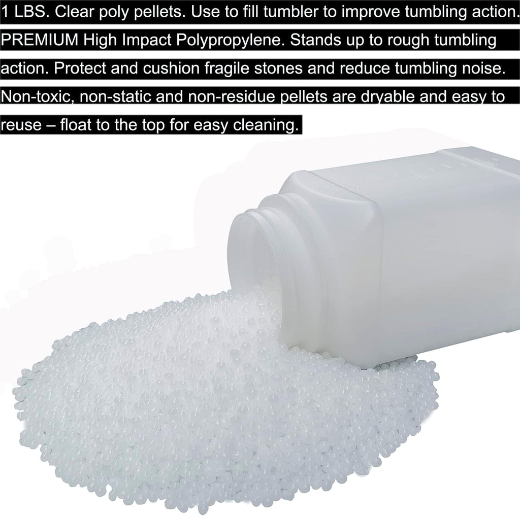 6 Lbs Rock Tumbler Grit Refill Kit with Poly Plastic Pellets B9564