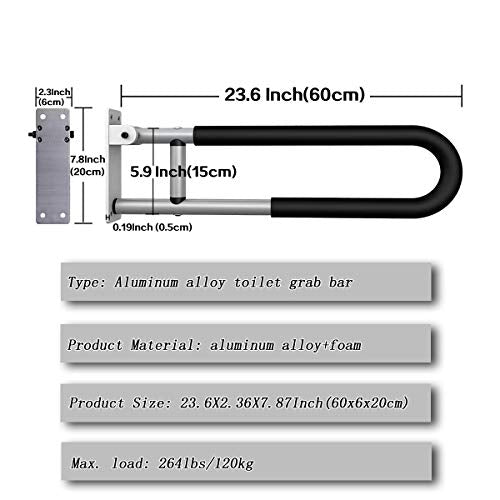 24 Inch Stainless Steel Toilet Grab Bar O341