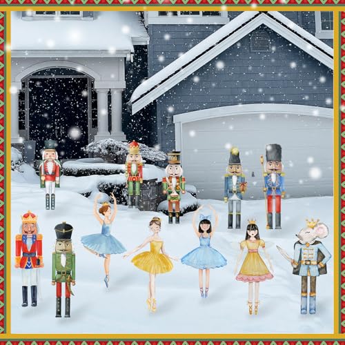 12 Pcs Christmas Nutcracker Yard Signs with Stakes C649