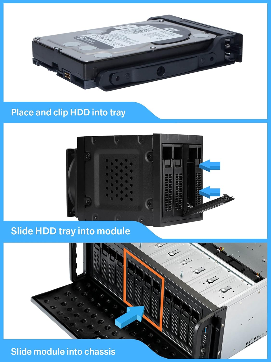 15 Bay 4U Rackmount Server Case with 6x 120mm Fans H873