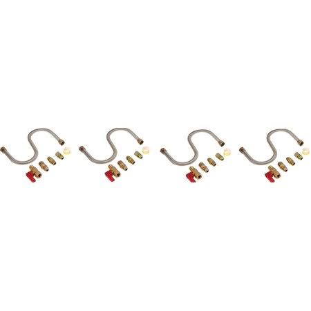Universal Gas-Appliance Hook-Up Kit, Steel, Pack of 4 D536952