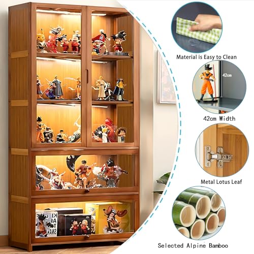 5 Tier Curio Display Cabinet with Acrylic Glass Door C839