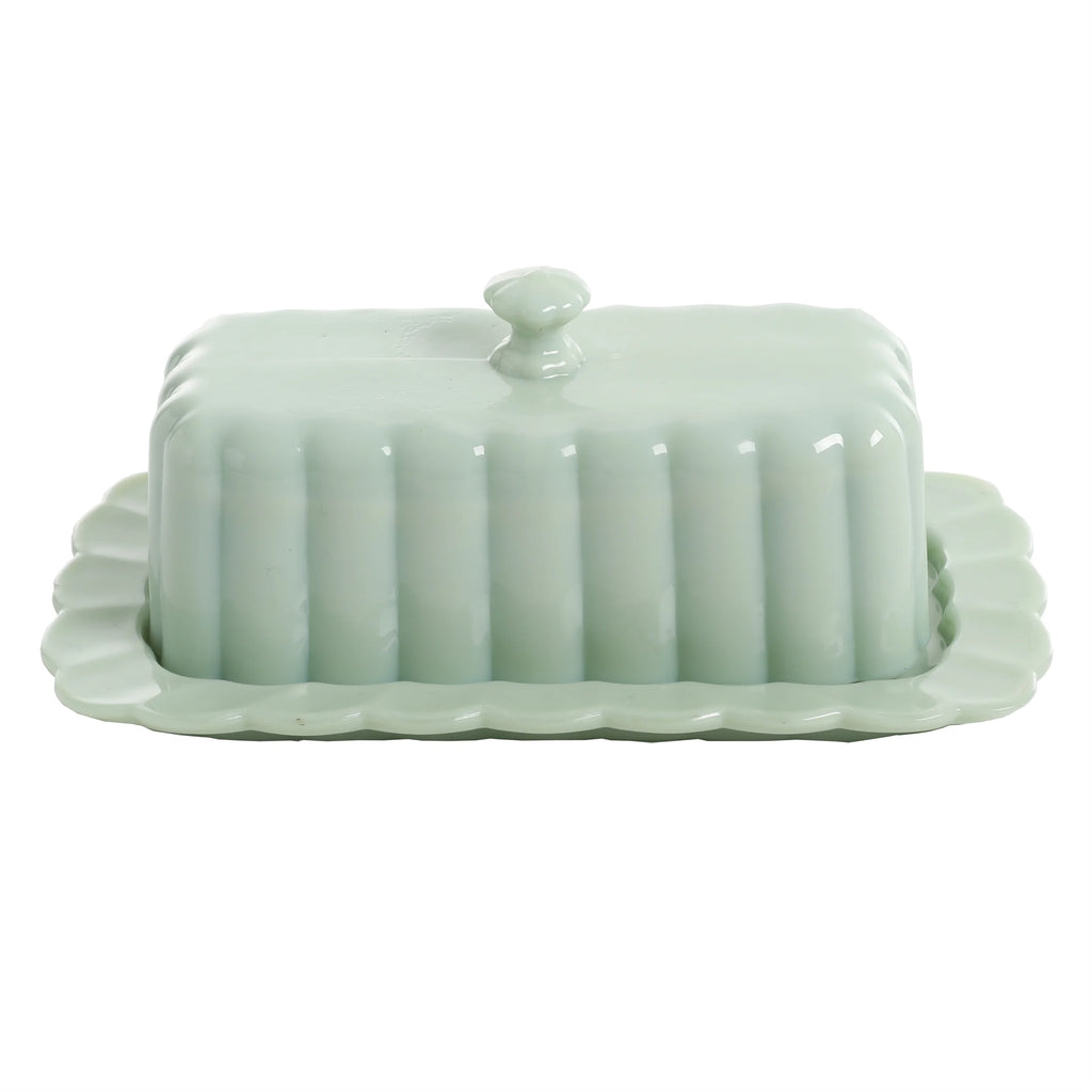 3-Piece Glass Sugar Bowl Creamer & Butter Dish Set N365723