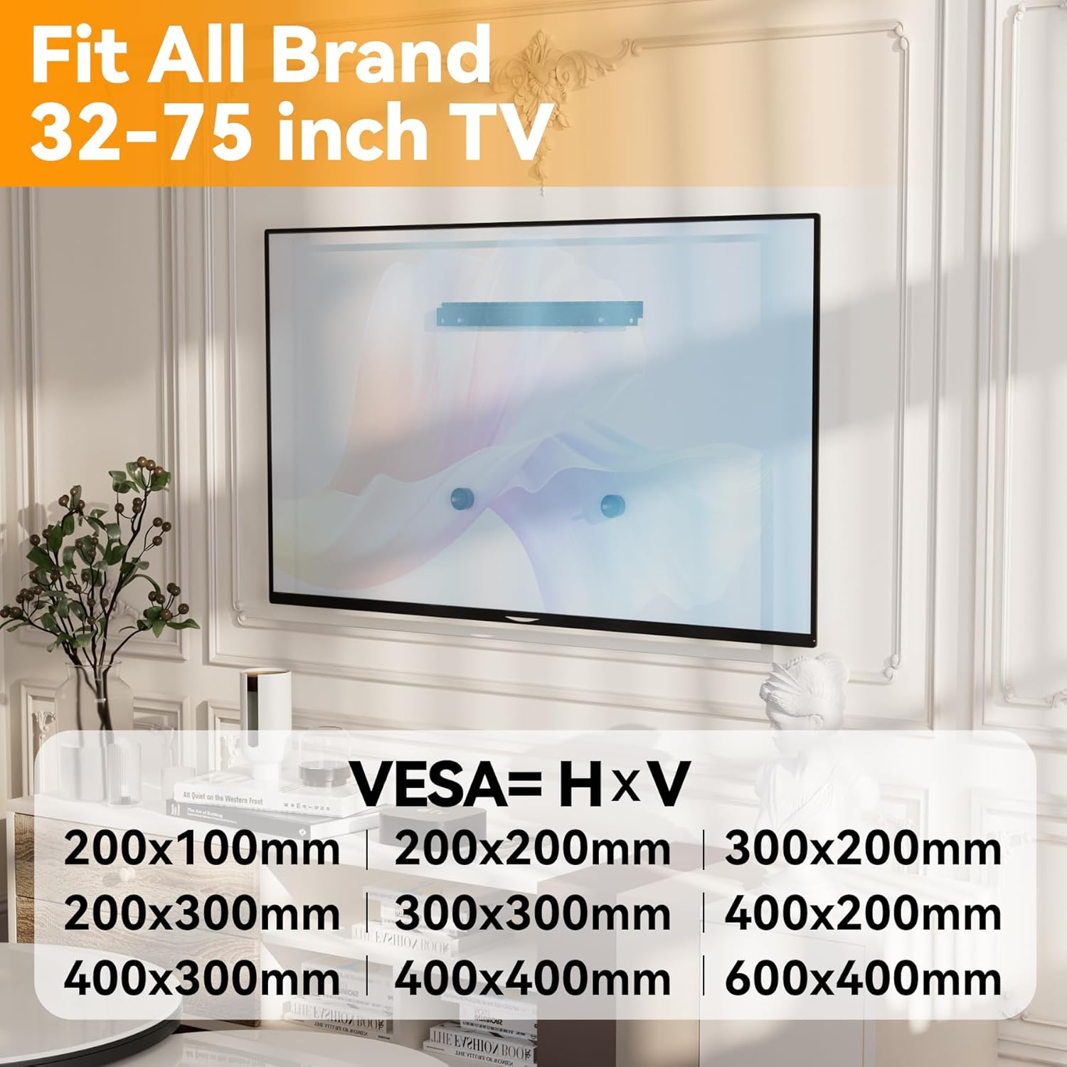 No Stud TV Wall Mount for 32-75 inch Flat Screen TVs N67733