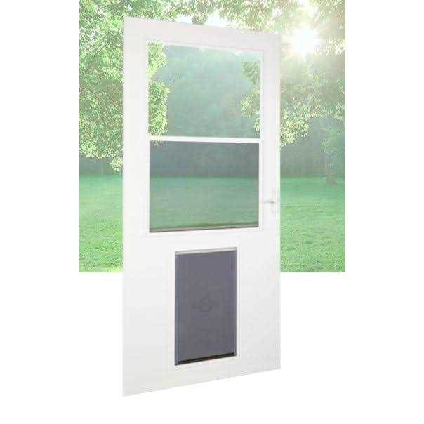 White High-view Wood Core Storm Door Z689
