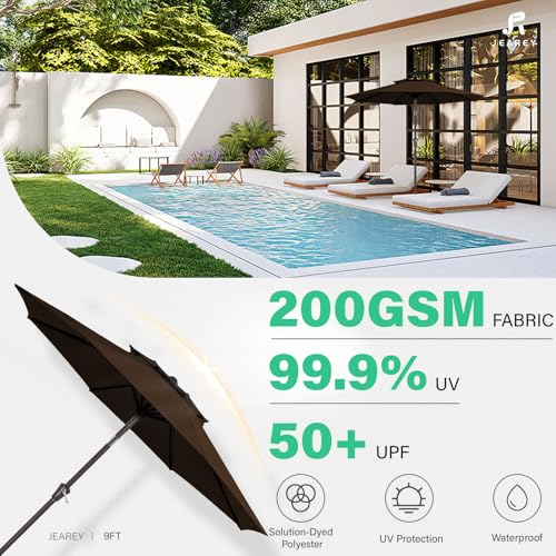 Navy Blue 9 ft 2-Tiers Patio Umbrella O2722